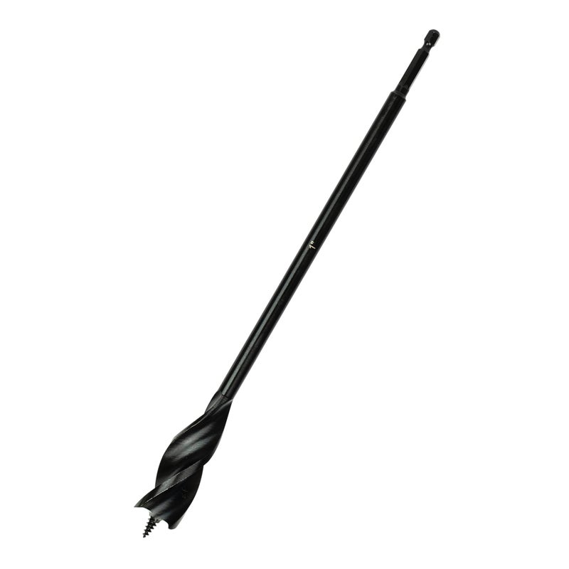 Greycore Tools 1 Inch x 12 Inch 3-Flute Auger Bit, Wood Drill Bit for Hard and Soft Wood, 1/4    Quick Change Shank, Woodworking Auger Bits (1    x 12    Auger) - Image 4